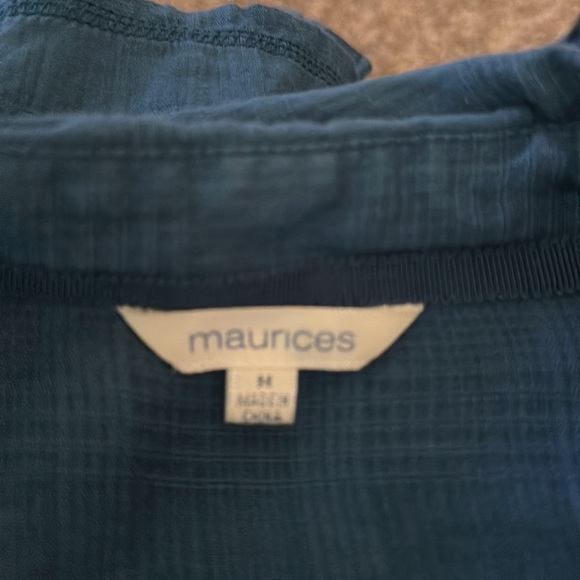 Maurice blue pattern button down - Picture 2 of 6